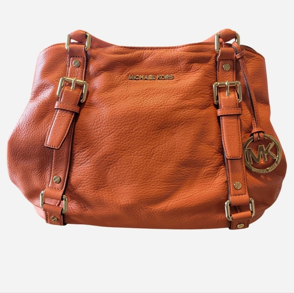 Michael Kors Orange Bedford Leather Satchel Bag